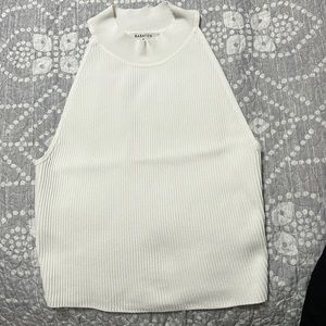Aritzia Babaton Sculpt Knit Halter Top in White